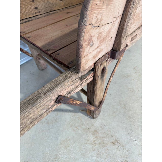 Antique Wheelbarrow in Weathered Salmon Color From England For Sale - Image 17 of 18