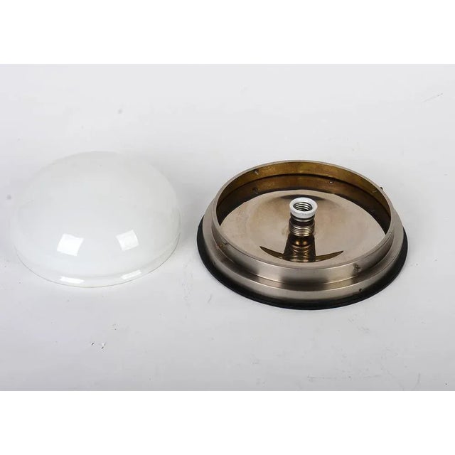 Bauhaus Bauhaus Nickel Ceiling Lamp, 1930s For Sale - Image 3 of 5