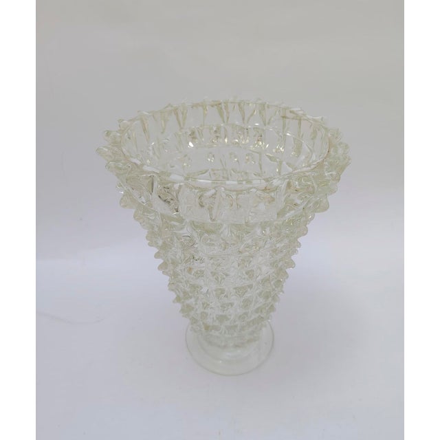 Vintage Art Deco Rostrato Murano Glass Vase, 1930s For Sale - Image 6 of 13