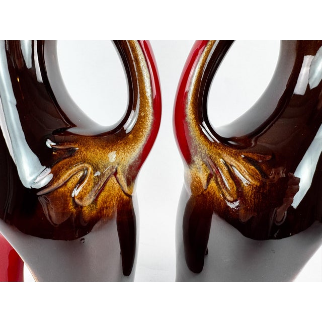 Ceramic Pair of Signed Ceramidi Zoomorphic Sculptural Ceramic Vases, France For Sale - Image 7 of 16
