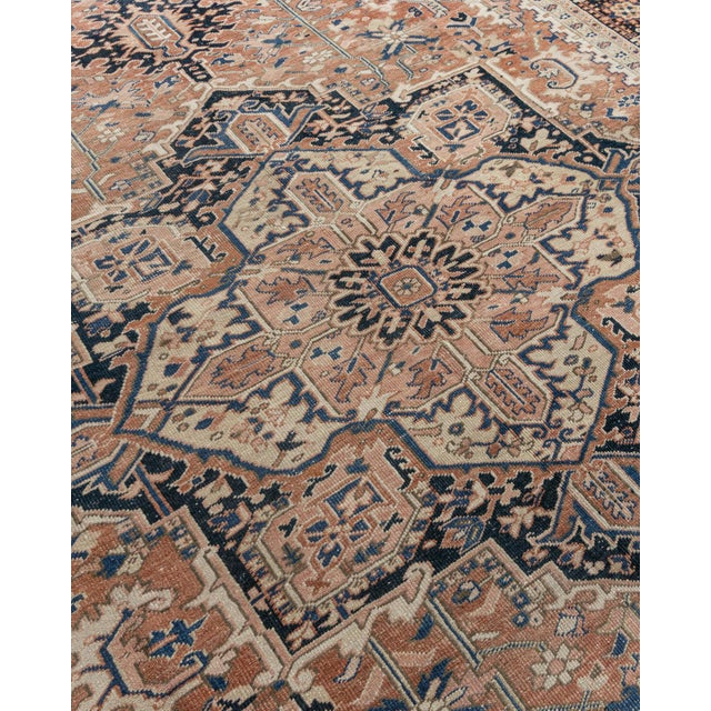 Vintage Heriz Rug 9'2 X 12'11 For Sale - Image 15 of 17