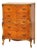 Magnificent Vintage French Provincial Louis XV Rococo Satinwood & Burl Wood Tall Boy Chest For Sale