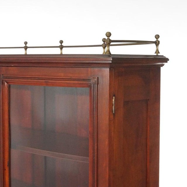 Rj Horner Mahogany Bow Front Bookcase Circa 1890 For Sale - Image 6 of 18