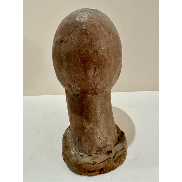 Sculpture Materials Larry Mohr Plaster Expressionist Face Bust Sculpture Signed From Artist Estate For Sale - Image 7 of 10