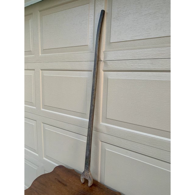 Modern Monumental Early 20th Century Hand-Forged Iron Railroad Wrench For Sale - Image 3 of 10