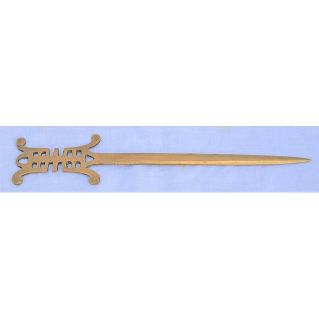 Vintage Asian Brass Letter Opener Chairish
