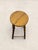 Vintage English Turned Leg Wooden Round Stool A solid little stool with beautifully turned legs and a round seat that...
