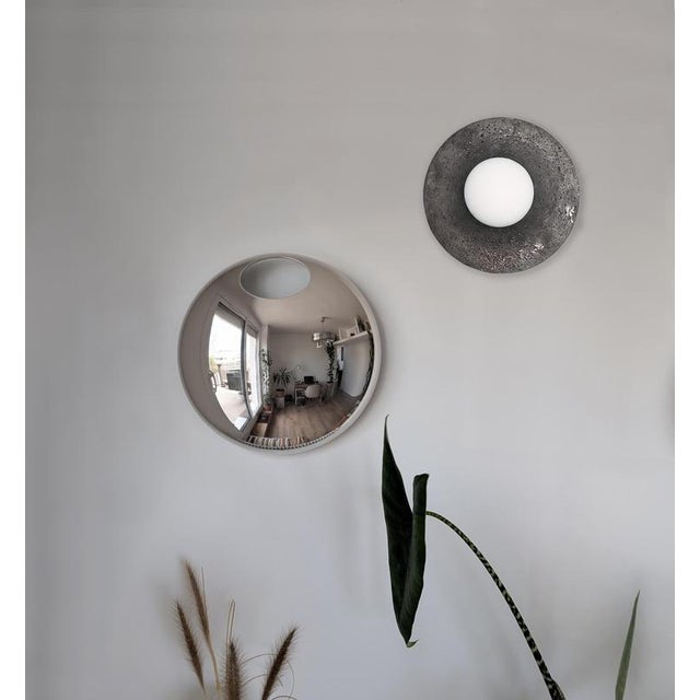 Basalte Glazed Lava Stone Wall Lamp by Clemence Birot For Sale - Image 16 of 18