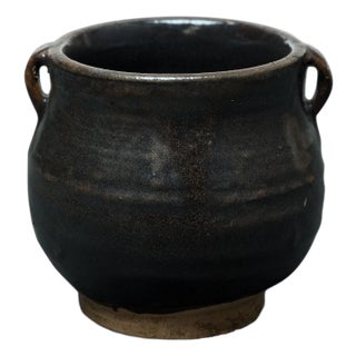 Chinese Petite Glazed Apothecary Jar, C. 1900 For Sale