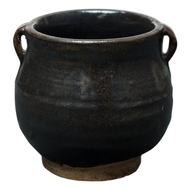 Chinese Petite Glazed Apothecary Jar, C. 1900 For Sale