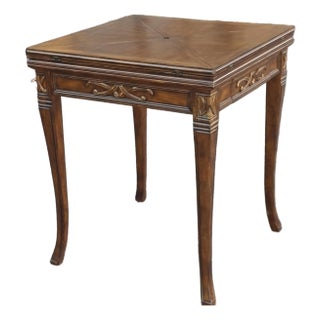 Late 20th Century Neoclassical Style Mahogany Handkerchief Envelope Games Table For Sale