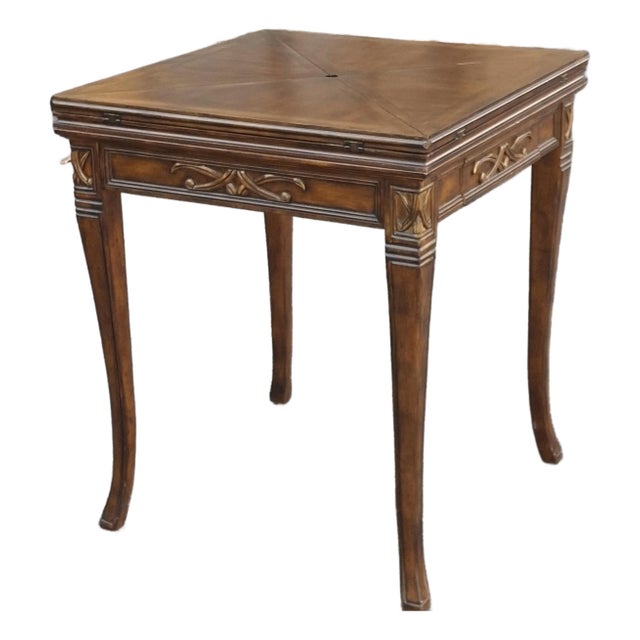 Late 20th Century Neoclassical Style Mahogany Handkerchief Envelope Games Table For Sale