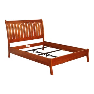 Stickley Mission Style Cherry Queen Size Sleigh Bed For Sale