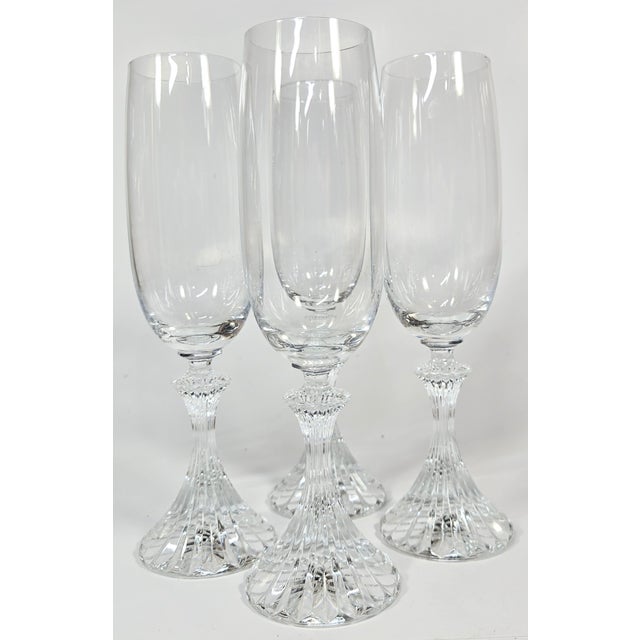 Modern Hollywood Champagne Flutes- Set of Four For Sale - Image 13 of 14