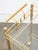 Metal 1960s Bar Cart Serving Trolley Brass Rolling Bar Glass 2 Tier Gold For Sale - Image 7 of 12