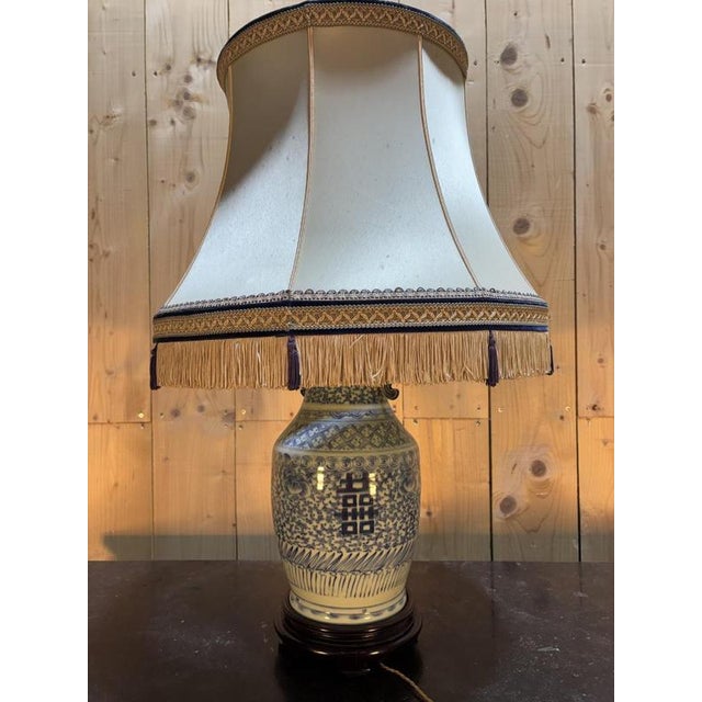 Enamelled Porcelain Table Lamp For Sale - Image 13 of 13