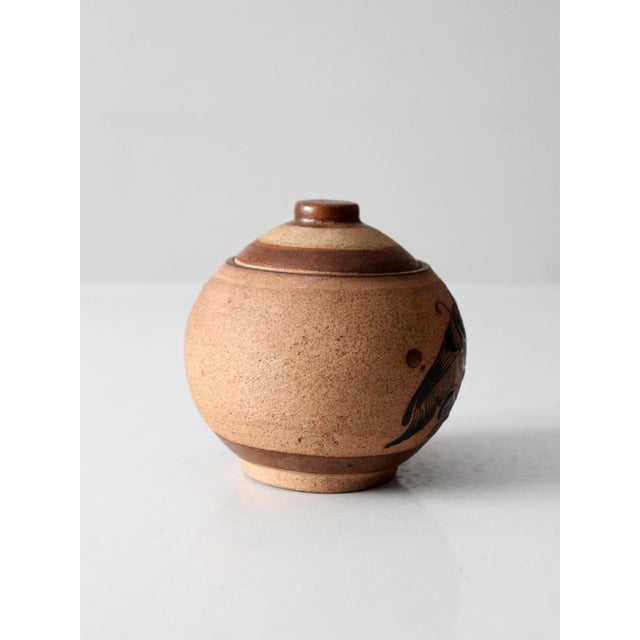 Mid-Century Mexican Tonala Style Pottery Jar For Sale - Image 4 of 11