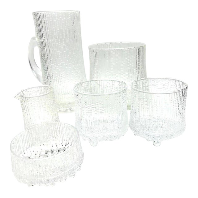 Vintage Iittala "Ultima Thule" Cocktail Set Designed by Tapio Wirkkala, 6 Pieces For Sale