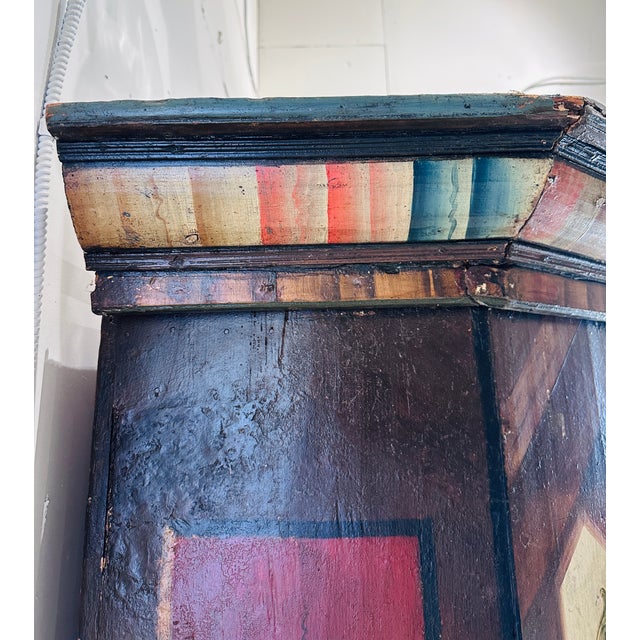 Antique c.1800 Austrian/Tyrolean Hand-Painted Bridal Cabinet (Bauernschrank) For Sale - Image 10 of 14