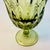 Olive Mid-Century Boho Chic Compressed Viking Glass Handkerchief Rim Vase For Sale - Image 8 of 13