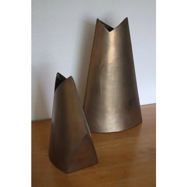 Pair of Brass Vases by James Johnston, 1960s For Sale - Image 13 of 18