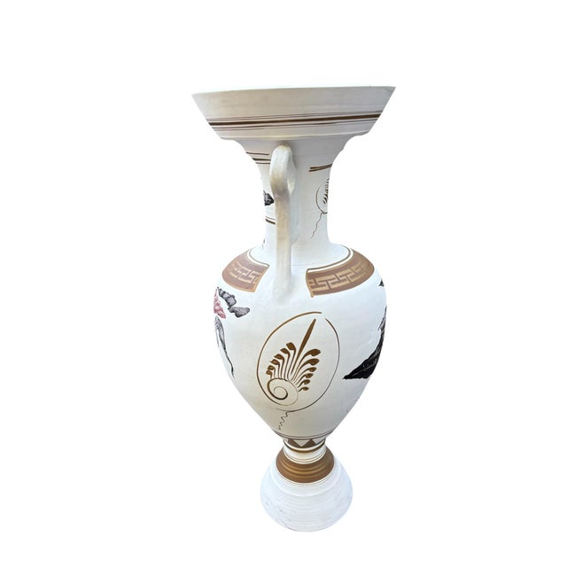 Mid 20th Century Neoclassical Greco-Roman Ceramic Floor Vase For Sale - Image 4 of 11