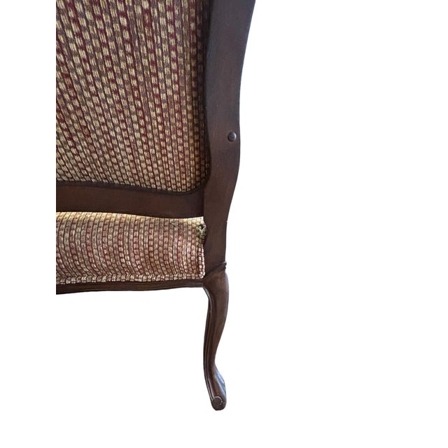 Wood Vintage Louis XV-Style French Provincial Bassett Arm Chair For Sale - Image 7 of 9