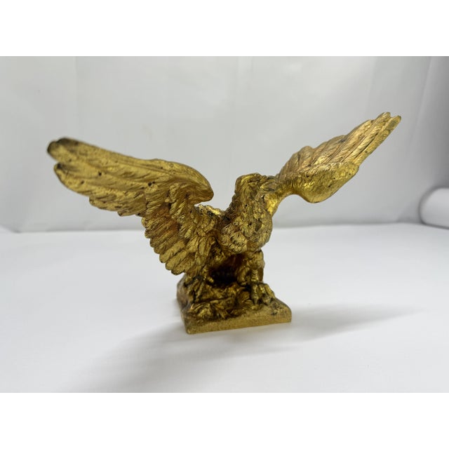 Late 19th Century Napoleon III Gilt Bronze Eagle Sculpture Signed Rousseau C. 1870 For Sale - Image 5 of 10