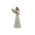Kenneth Ludwig Chicago Beige Floral Etched Angel Figurine (Set of 3) For Sale - Image 4 of 6