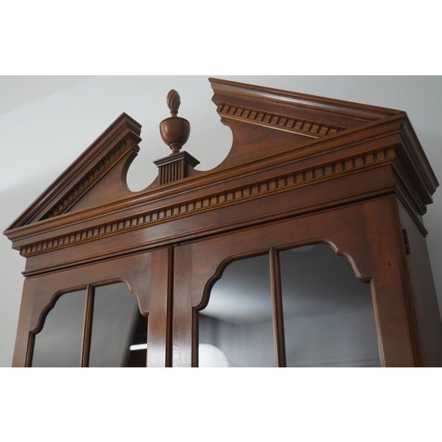 Statton Cherry Secretary Desk W. Bookcase Top For Sale - Image 14 of 18