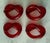 Mid-Century Modern Mid 20th Century Set of 4 Red Lucite Acrylic Knot Napkin Rings Attributed to Dorothy Thorpe For Sale - Image 3 of 7