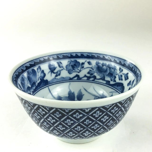 Japanese Blue & White Rice Bowl Trinket Holder For Sale - Image 9 of 9