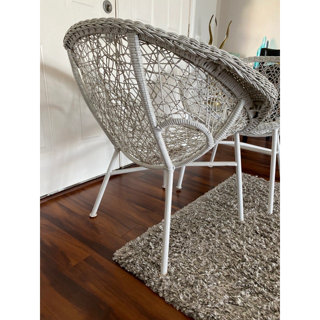 1960s Mid-Century Modern Clamshell Spaghetti Chairs - a Pair For Sale In Tampa - Image 6 of 10