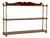 19th Century Mahogany and Brass Campaign Wall Shelf For Sale