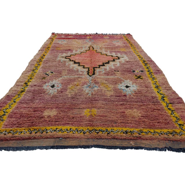 Tribal Vintage Boujad Moroccan Rug - 04'04 X 11'07 For Sale - Image 3 of 9