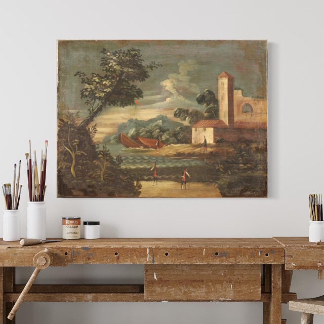 Late 18th Century Italian Artist, Seascape, 1770, Oil on Canvas For Sale - Image 5 of 15