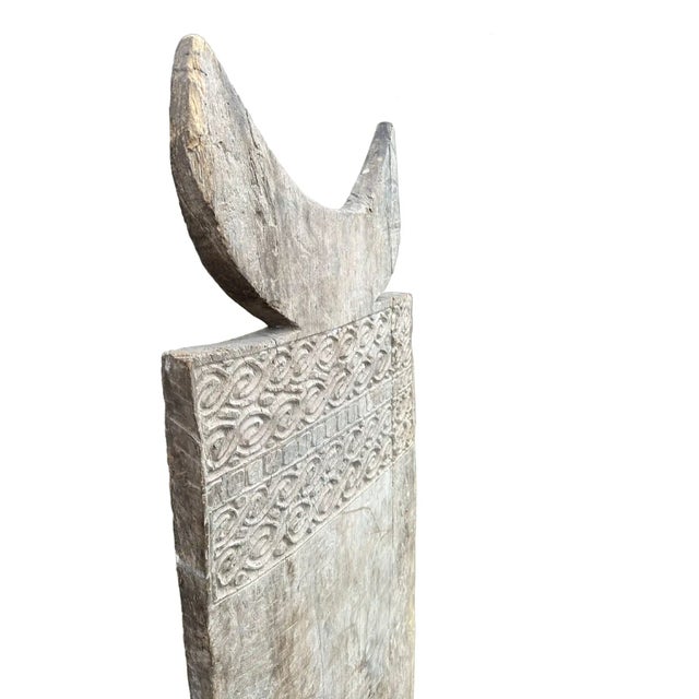 Wood Teak Wood Tribal Door, Hand-Carved, Timor Island, Indonesia C. 1900 For Sale - Image 7 of 7