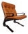 Vintage Scandinavian Cognac Lounge Chair by Oddvin Rykken For Sale