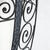 Art Deco Demilune Wrought Iron Spiral Motif & Porto Marble Inset Console Table For Sale - Image 9 of 13
