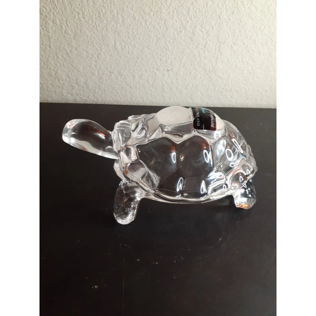 Transparent Vintage Clear Art Glass Turtle Figurine, Made in Poland For Sale - Image 8 of 8