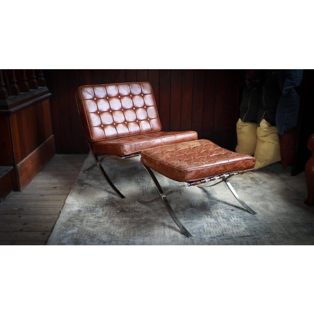 Animal Skin Set of Halo Armchair and Ottoman in Leather by Timothy Oulton, 2010s For Sale - Image 7 of 17