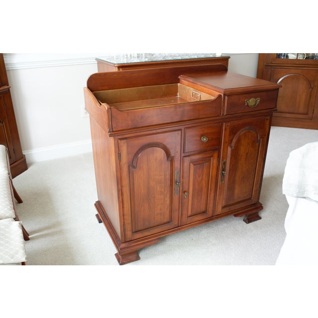 Pennsylvania House Solid Cherry Wood Vintage Dry Sink Bar