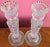 Pair of Vintage Irena Poland 8" Lead Crystal Candlesticks - Diamond & Wedge Cut Add a touch of brilliant European elegance...