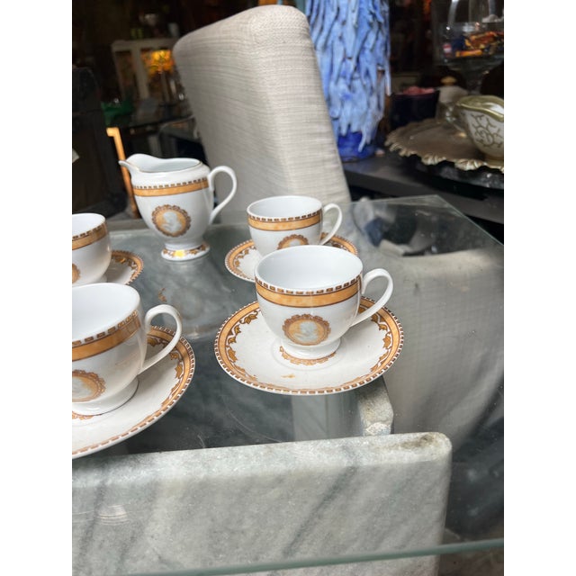 1970s Vintage Bavarian Design Tea Set - Set of 11 For Sale - Image 5 of 6