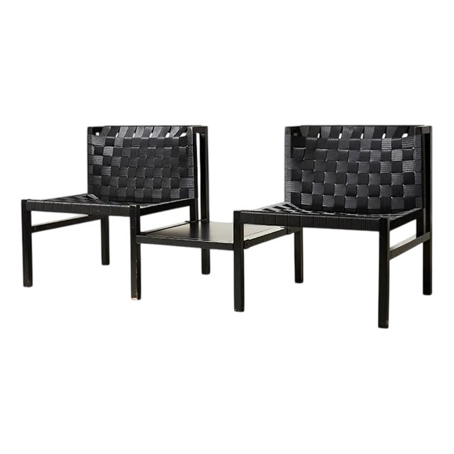 Seatbelt Lounge Chairs by Gijs Bakker for Castelijn, 1978, Set of 3 For Sale