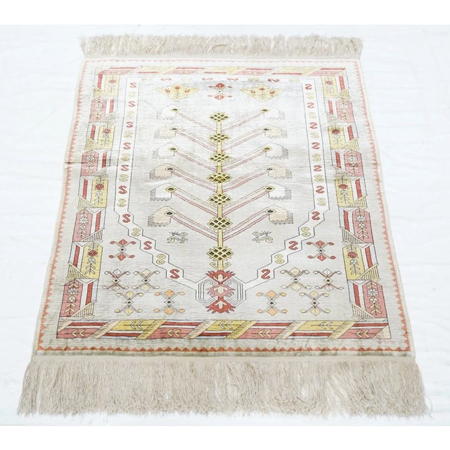 Extremely Fine Antique Turkish Silk Hereke Rug 2'6'' X 3'5'' For Sale - Image 10 of 12