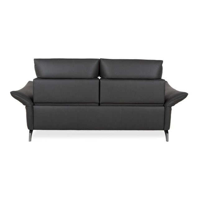 Three-Seater Leather Sofa in Grey with Manual Function Couch by Himolla Weilheim For Sale - Image 10 of 12