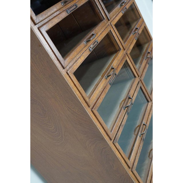 Vintage Dutch Oak Haberdashery Shop Cabinet, 1930s For Sale - Image 12 of 15