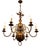 Large Antique Chandelier in Patinated Metal For Sale