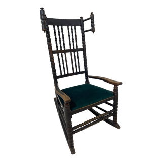 Bobbin Rocking Chair from Lancashire, 1830s For Sale